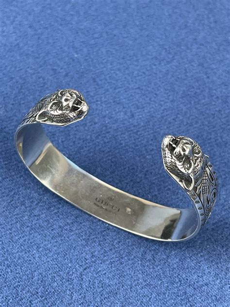 gucci silver cuff bracelet|More.